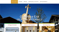 Desktop Screenshot of gaestehaus-erdt.de