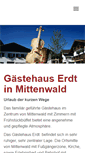 Mobile Screenshot of gaestehaus-erdt.de
