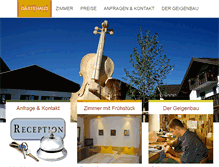Tablet Screenshot of gaestehaus-erdt.de